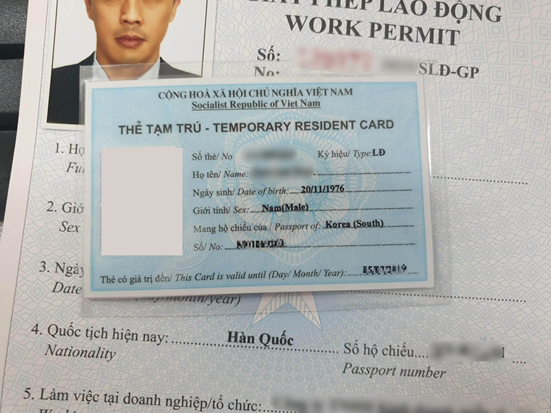 Thẻ tạm trú theo giấy phép lao động